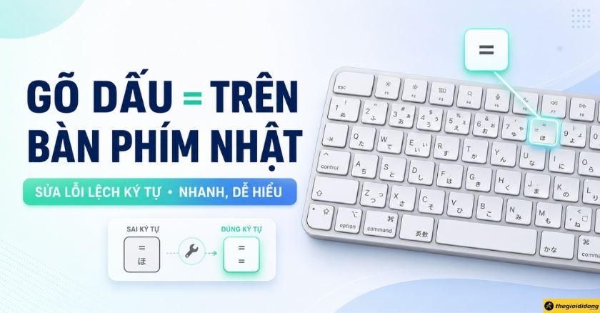 Cách gõ dấu = trên bàn phím Nhật và sửa lỗi lệch ký tự nhanh, dễ hiểu