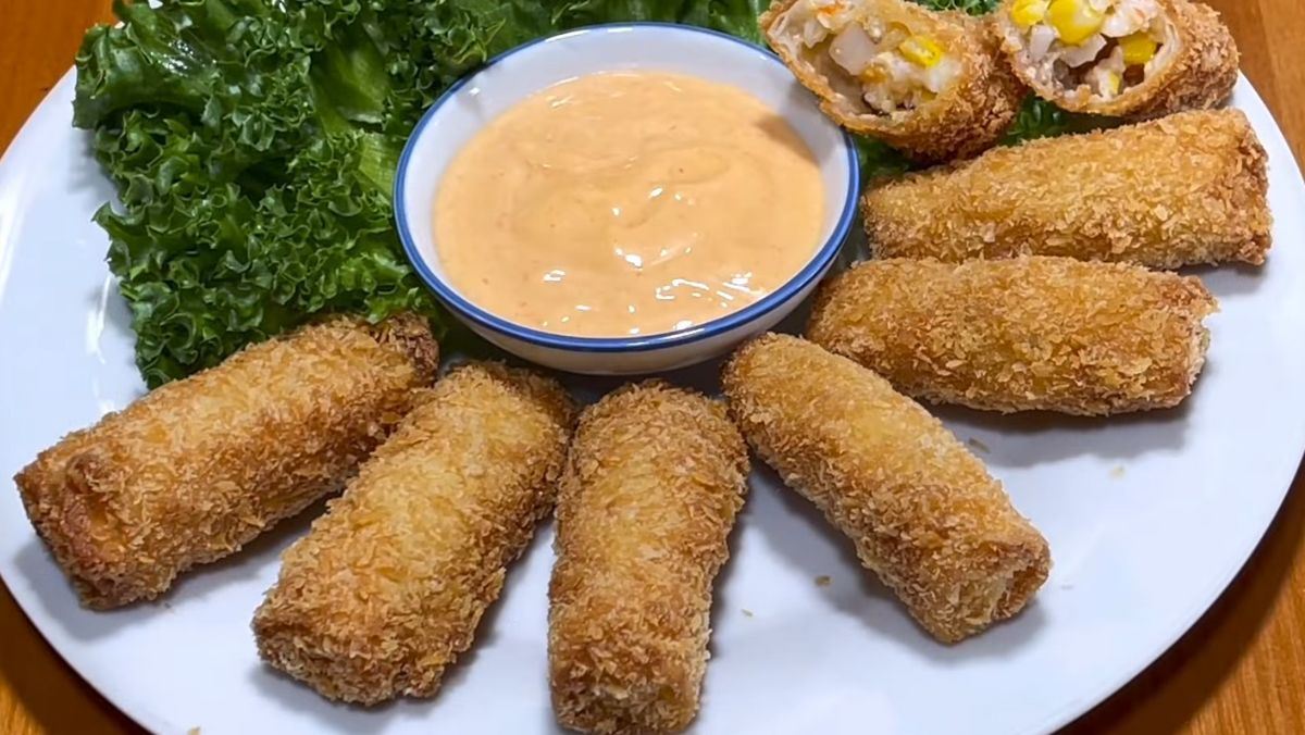 Chả giò hải sản sốt mayonnaise