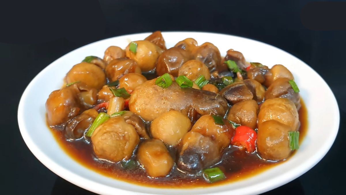 Nấm rơm kho nước tương
