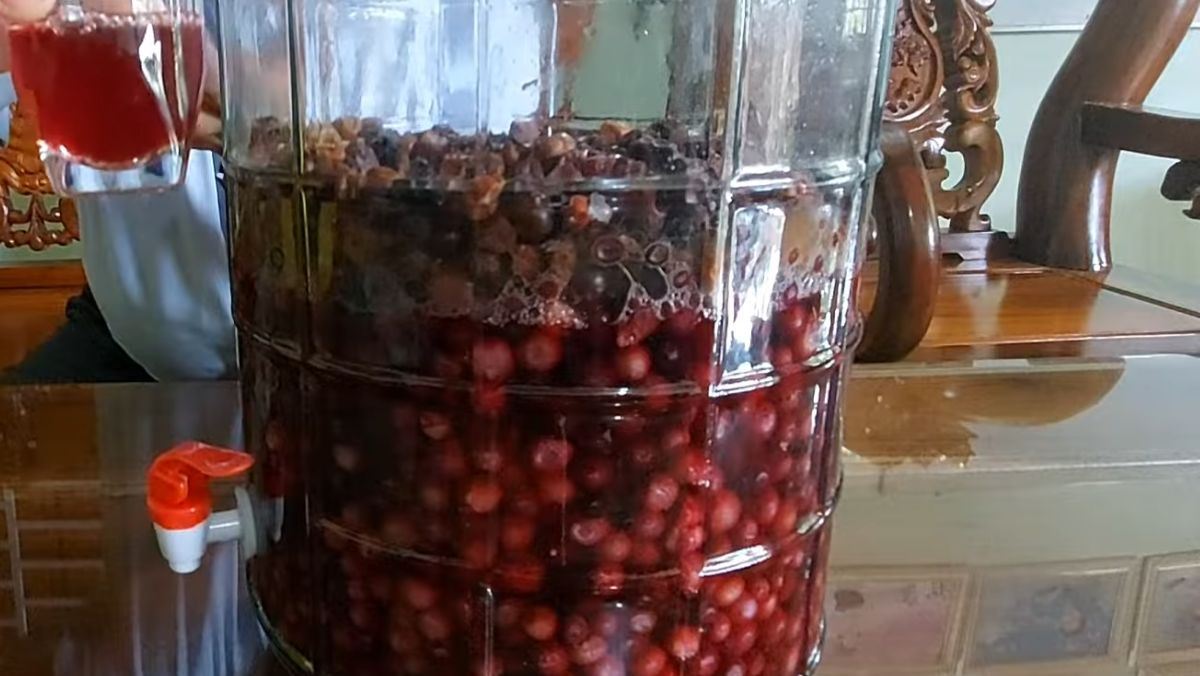 Nho ngâm rượu trắng