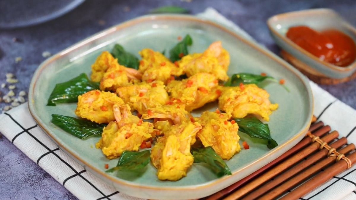 Tôm chiên trứng muối