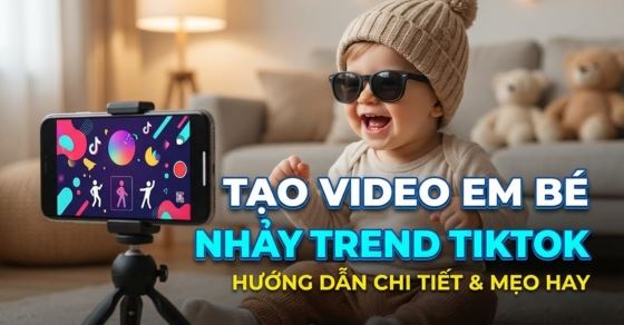 Cách làm video AI em bé nhảy trend TikTok cực chất