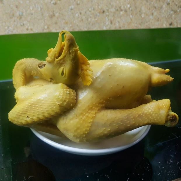 Gà luộc không bị nứt da