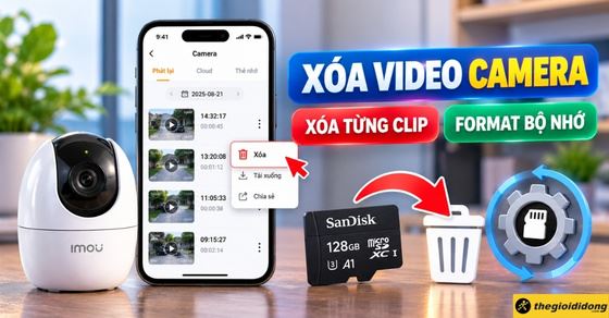 Cách xóa video camera an toàn: Xóa từng clip và Format bộ nhớ