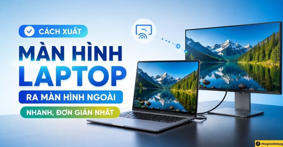 Cách xuất màn hình laptop ra màn hình ngoài nhanh, đơn giản