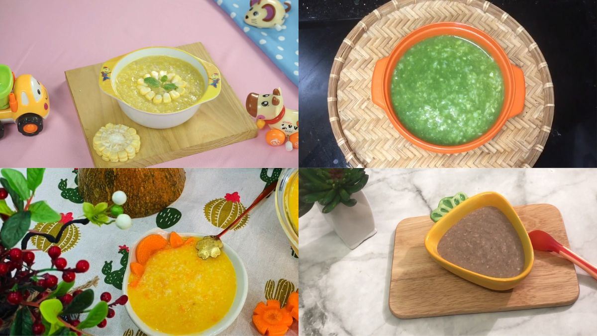 cháo thịt heo cho bé