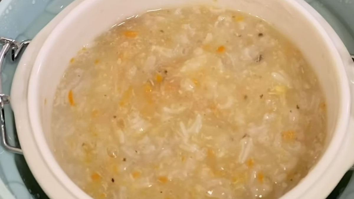 cháo gà cà rốt