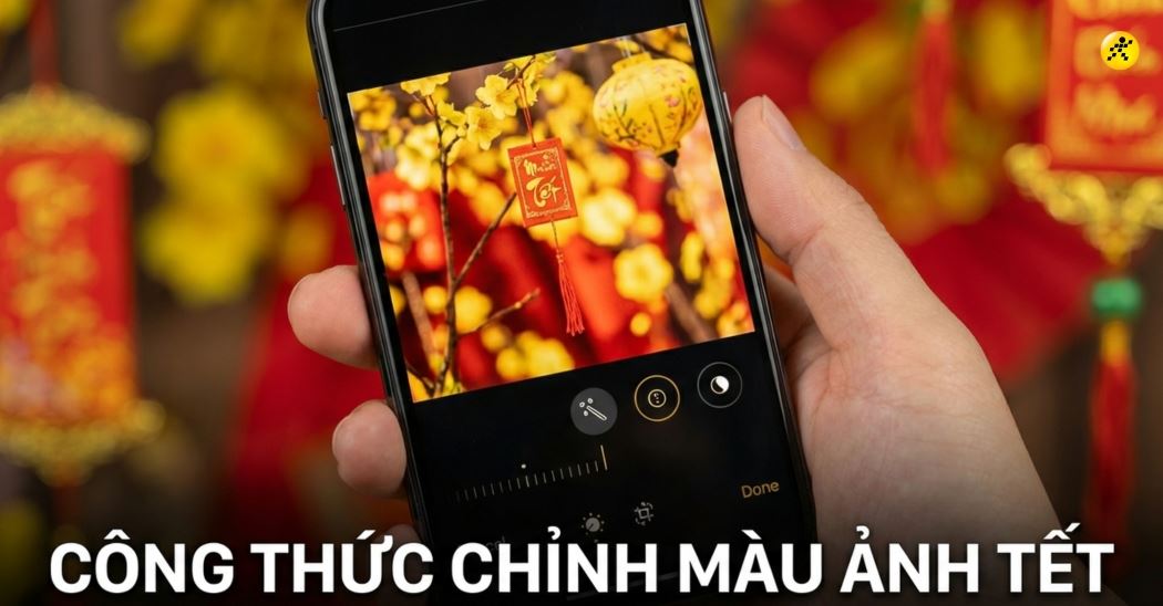 Công thức chỉnh màu ảnh Tết trên iPhone đẹp lung linh không cần app