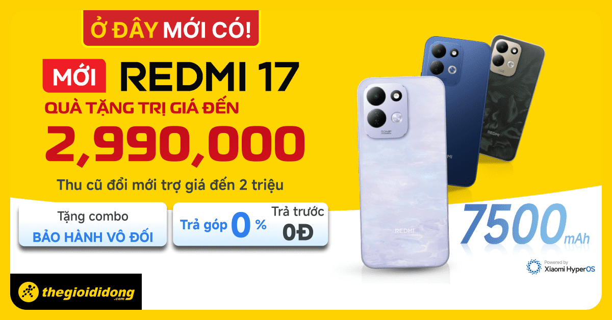 Điện thoại Xiaomi Redmi 17 4G 4GB/256GB Điện thoại Xiaomi Redmi 17 4G 4GB/256GB
