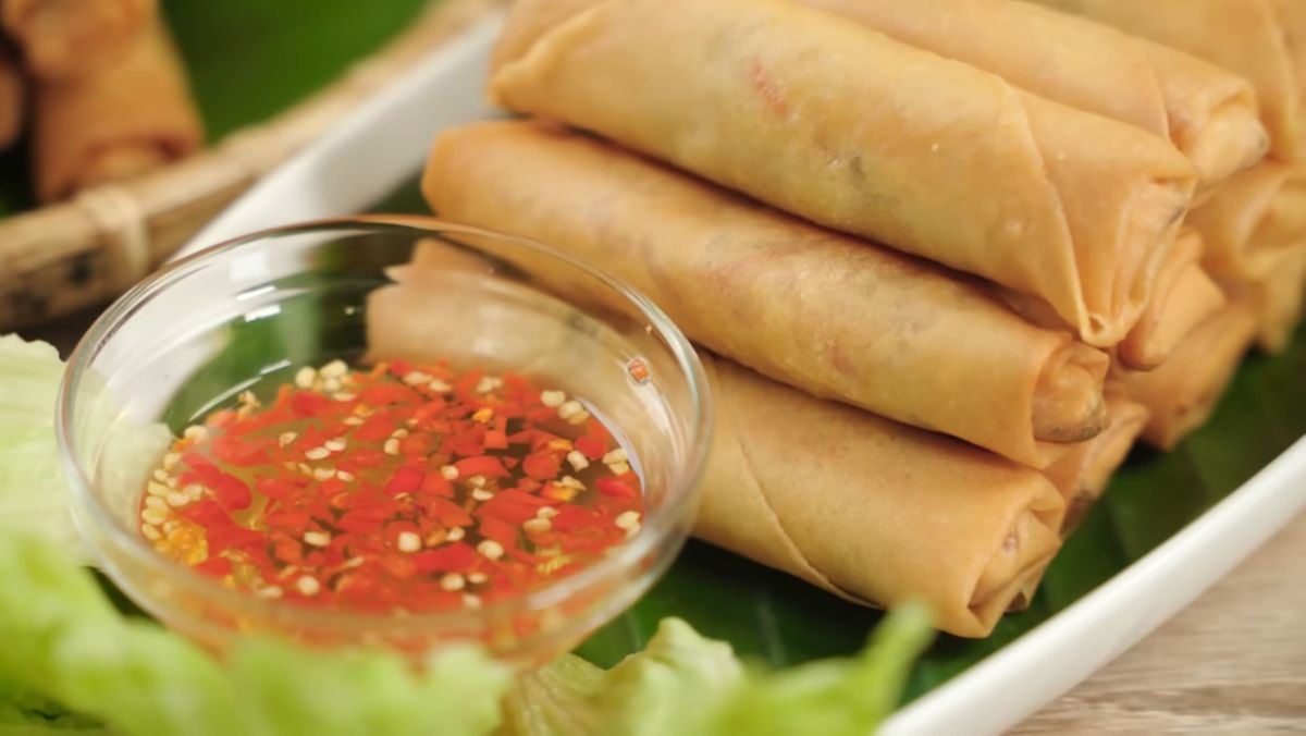 Chả giò chay khoai môn đậu xanh