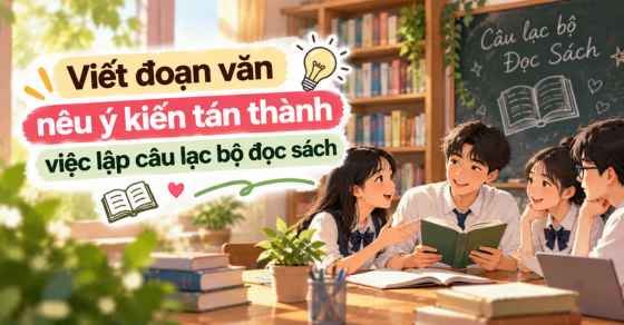 50+ mẫu đoạn văn nêu ý kiến tán thành việc lập câu lạc bộ đọc sách