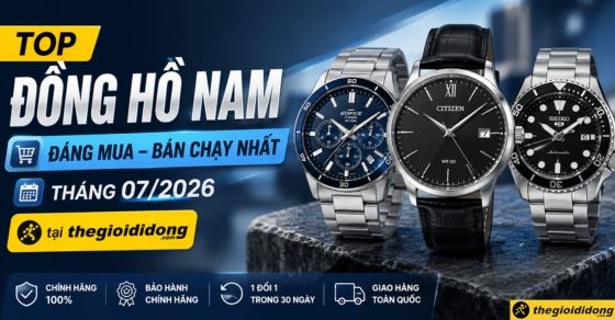 TOP 10 đồng hồ nam đáng mua bán chạy tại TGDĐ