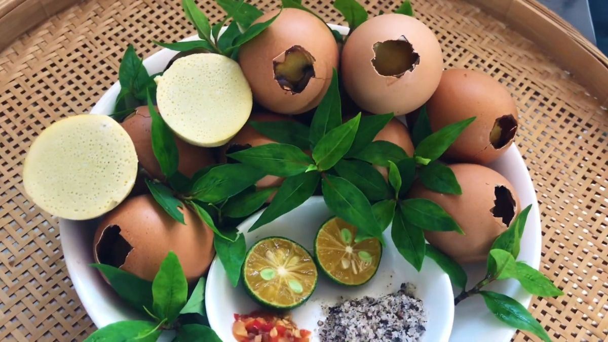 Trứng gà nướng bằng nồi chiên không dầu