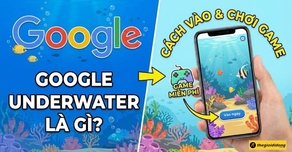 Google Underwater là gì? Cách vào Google hồ cá, chơi game miễn phí
