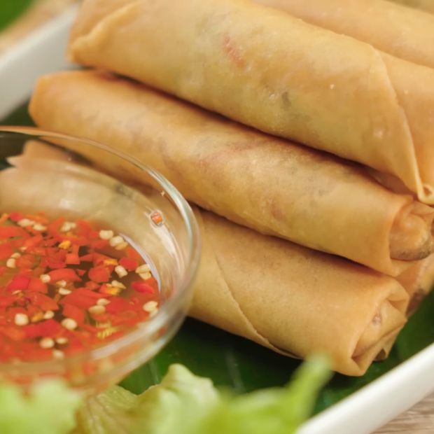 Chả giò chay khoai môn đậu xanh