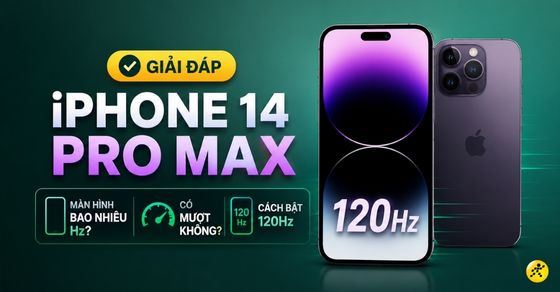 iPhone 14 Pro Max màn hình bao nhiêu Hz? Có mượt không? Cách bật 120Hz