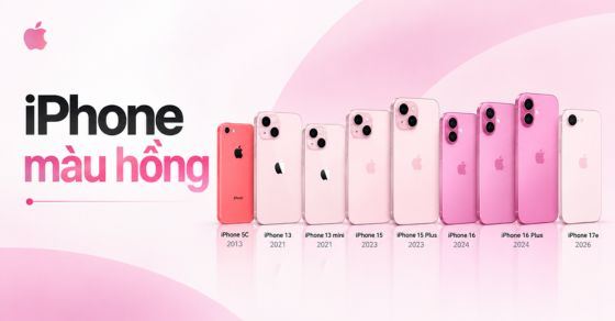 TOP 10+ iPhone màu hồng đẹp và nổi bật nhất qua các thế hệ