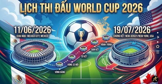 Lịch thi đấu World Cup 2026 giờ VN: 104 trận & Thể thức mới nhất
