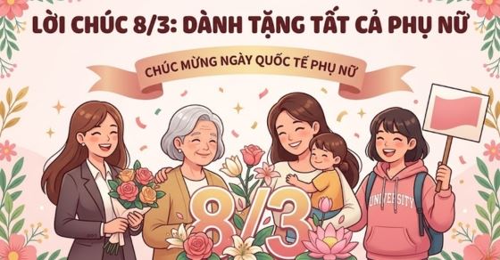 200+ Lời chúc 8/3 ý nghĩa nhất 2026 cho tất cả phụ nữ