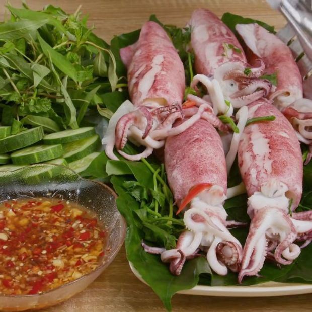 Mực hấp gừng