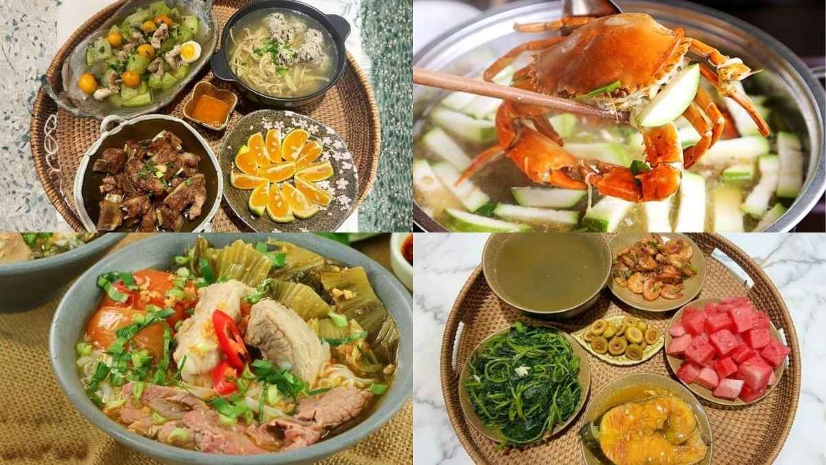 Mâm cơm ngày hè