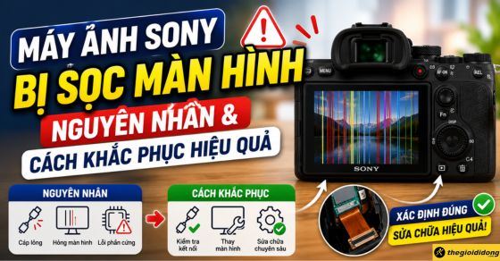 Máy ảnh Sony bị sọc màn hình: Nguyên nhân và cách khắc phục hiệu quả