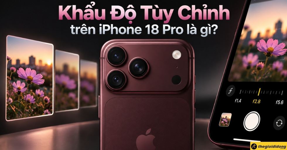 Khẩu Độ Tùy Chỉnh trên iPhone 18 Pro là gì? Có gì mới?
