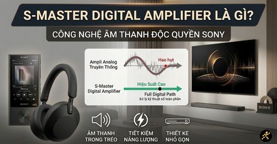 S-Master Digital Amplifier là gì? Công nghệ âm thanh độc quyền Sony