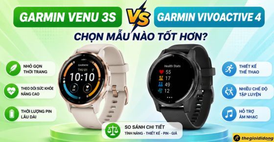 So sánh Garmin Venu 3S và Garmin Vivoactive 4: Chọn mẫu nào tốt hơn?