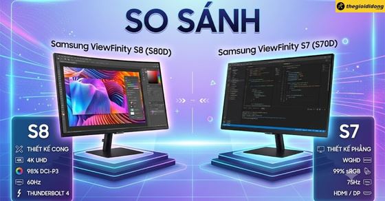 So sánh Samsung ViewFinity S8 và S7: 4K cao cấp hay 4K cơ bản?