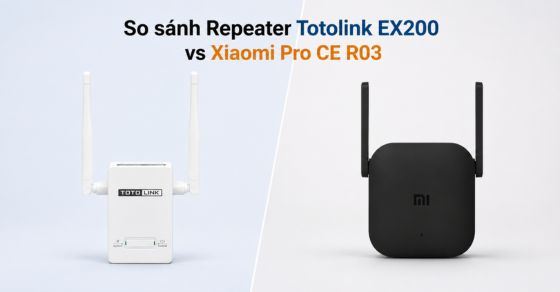 So sánh chi tiết Repeater Totolink EX200 và Xiaomi Pro CE R03