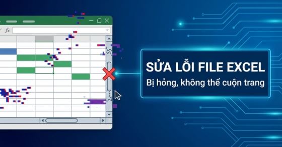Cách sửa file Excel bị lỗi không kéo xuống được (Công thức & Cuộn tran