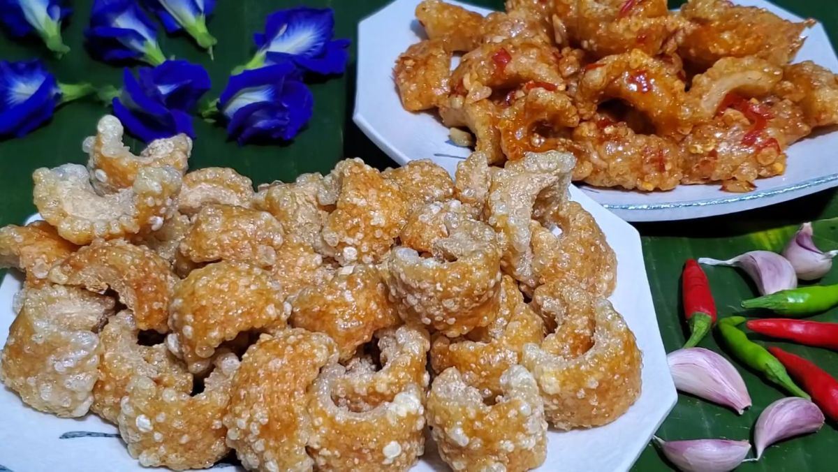 tóp mỡ da heo chiên giòn