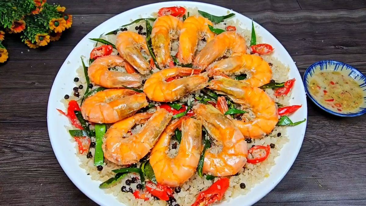 Tôm rang muối hột