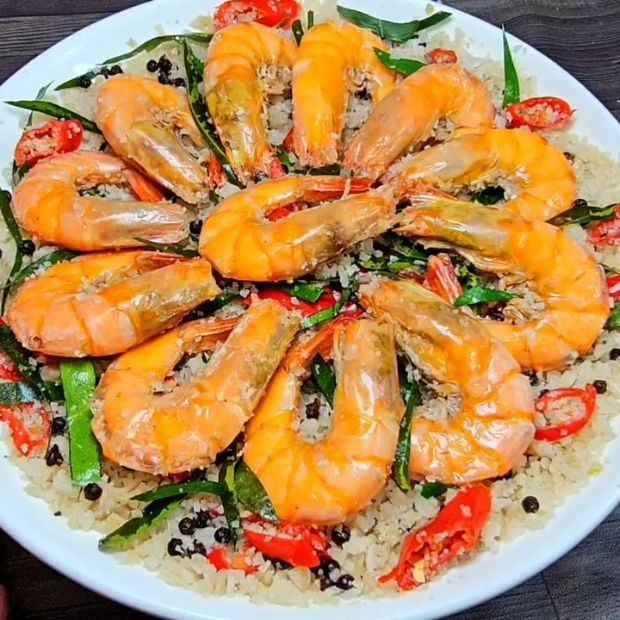 Tôm rang muối hột