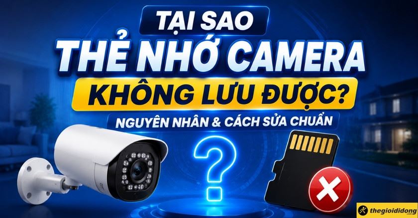 Tại sao thẻ nhớ camera không lưu được? Nguyên nhân và cách sửa chuẩn