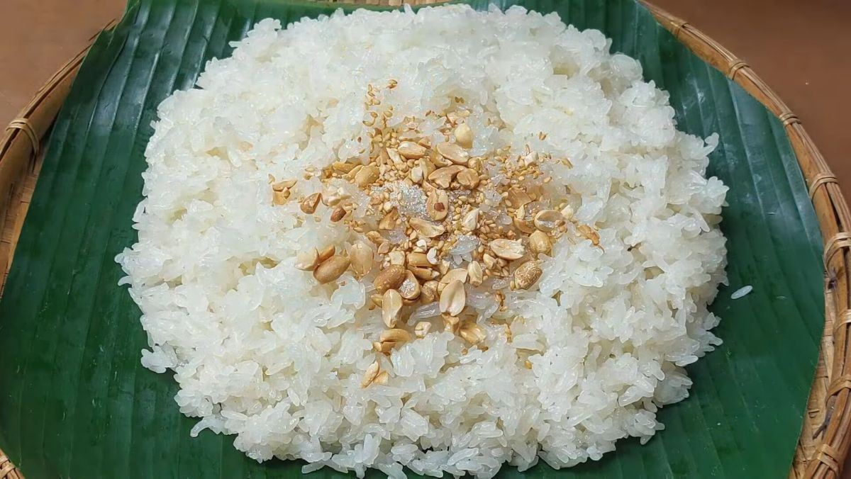 xôi trắng nước cốt dừa