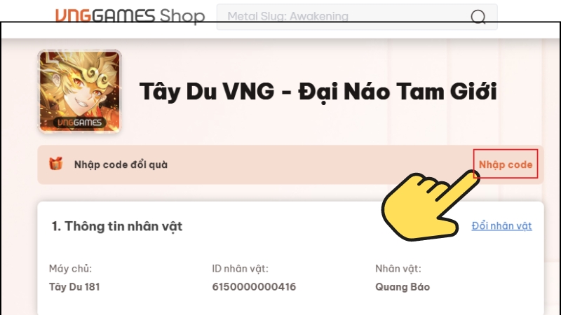 Code Tây Du VNG mới nhất 10/2024, cách nhập code Tây Du VNG 3