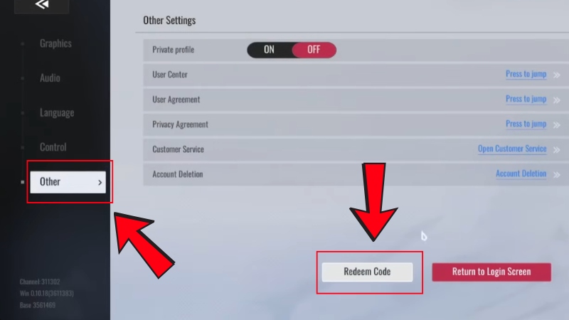 C&aacute;ch nhập code Etheria: Restart bước 3