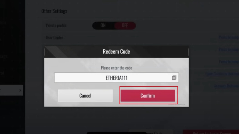 C&aacute;ch nhập code Etheria: Restart bước 4