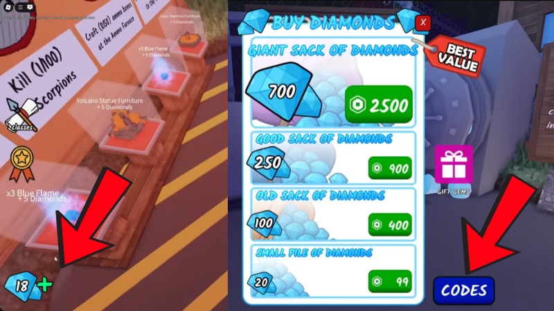 Bấm v&agrave;o biểu tượng h&igrave;nh vi&ecirc;n kim cương ở g&oacute;c dưới, b&ecirc;n tr&aacute;i m&agrave;n h&igrave;nh