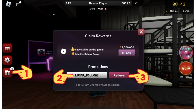 Nhập code > Bấm Redeem để nhận quà. Nhập code > Bấm Redeem để nhận quà.