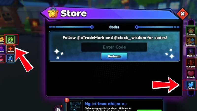 V&agrave;o Store v&agrave; chọn Code