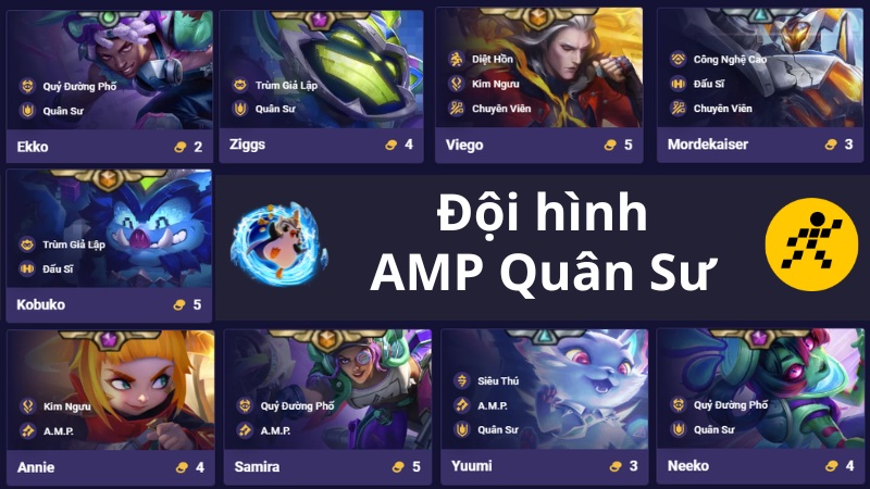 C&aacute;ch chơi đội h&igrave;nh A.M.P Qu&acirc;n Sư DTCL m&ugrave;a 14