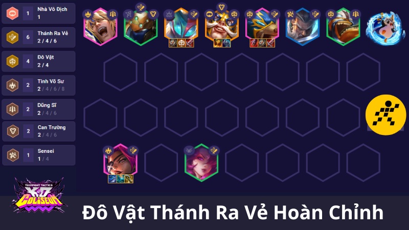 Cách chơi đội hình Đô Vật Thánh Ra Vẻ ĐTCL Mùa 15 cuối Game