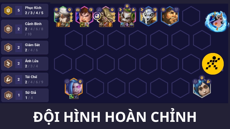 Cách chơi đội hình Phục Kích ĐTCL Mùa 13 Cuối Game
