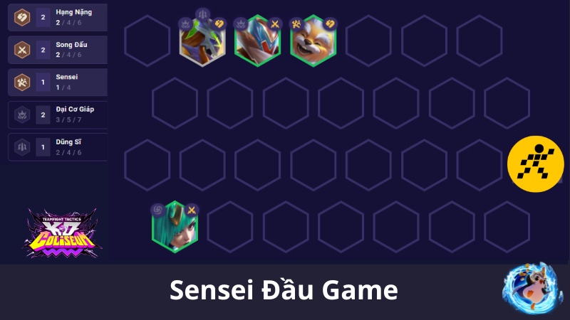 C&aacute;ch chơi đội h&igrave;nh Sensei ĐTCL M&ugrave;a 15 Đầu Game