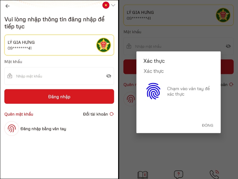 Đăng nhập vào tài khoản VNeID Đăng nhập vào tài khoản VNeID