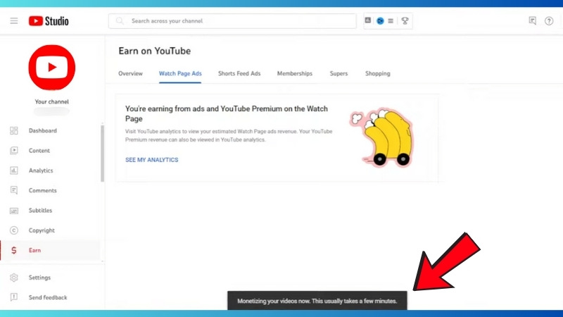 Chờ Youtube x&eacute;t duyệt trong 1 v&agrave;i ng&agrave;y l&agrave;m việc