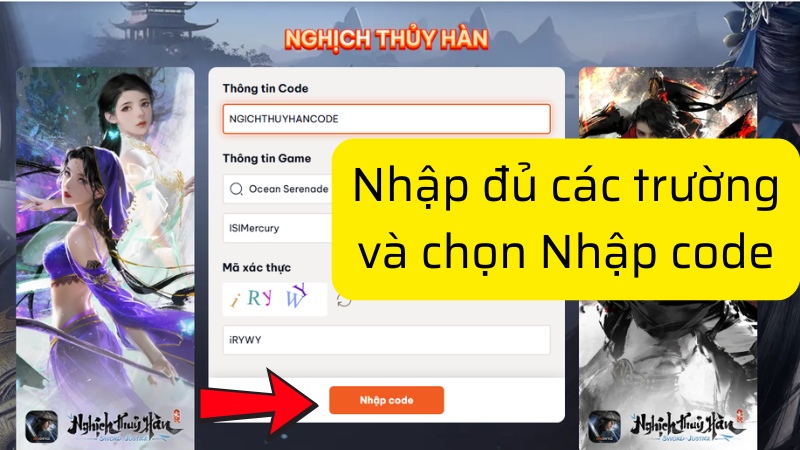 Chọn Nhập code l&agrave; ho&agrave;n th&agrave;nh